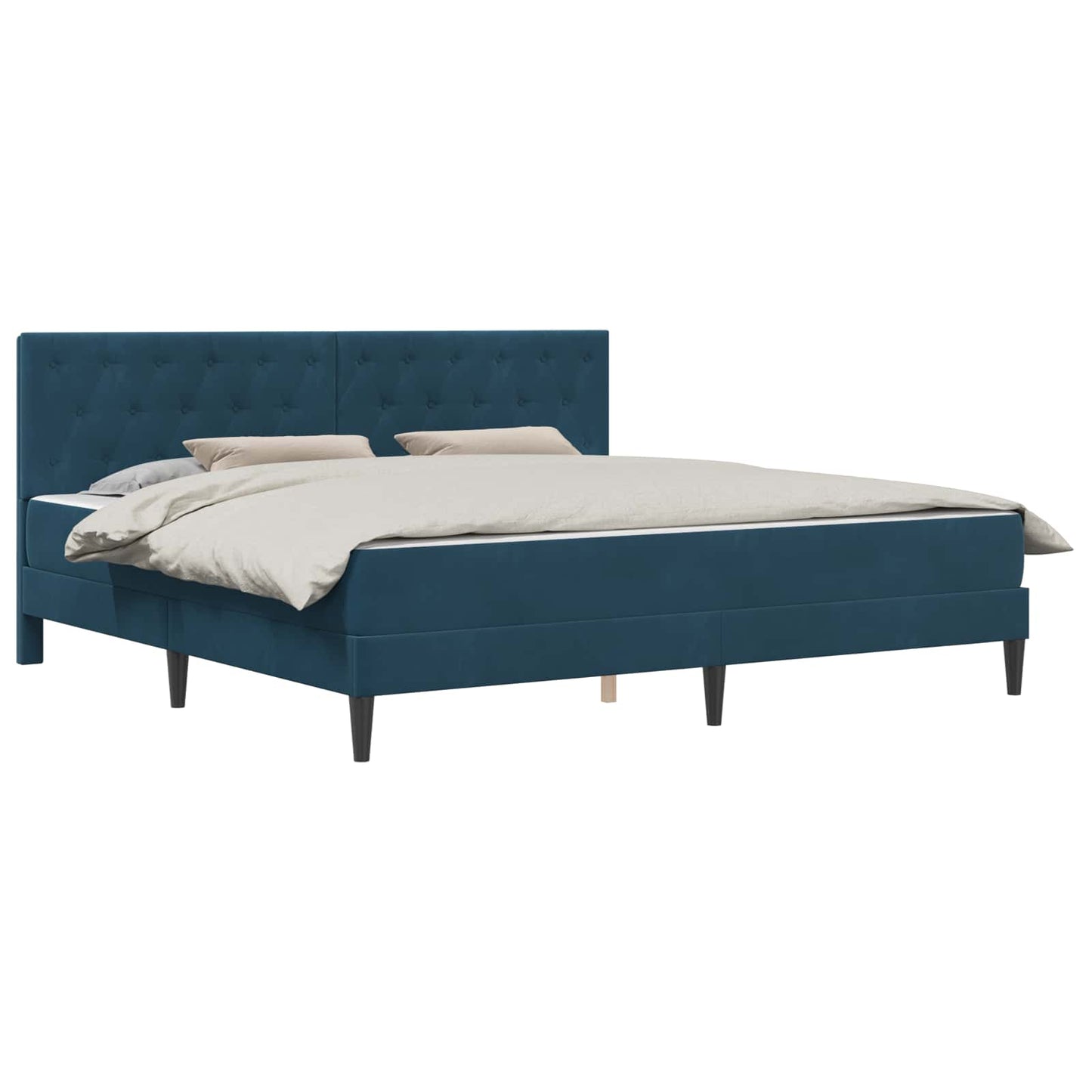 Struttura letto con materasso Blu 180 x 200 cm Velluto | homemem39