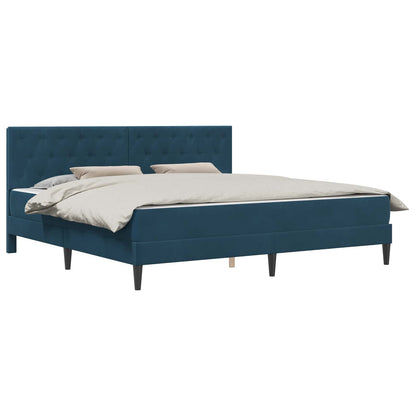 Struttura letto con materasso Blu 180 x 200 cm Velluto | homemem39