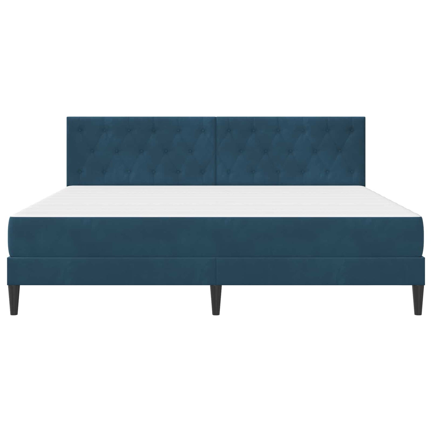 Struttura letto con materasso Blu 180 x 200 cm Velluto | homemem39