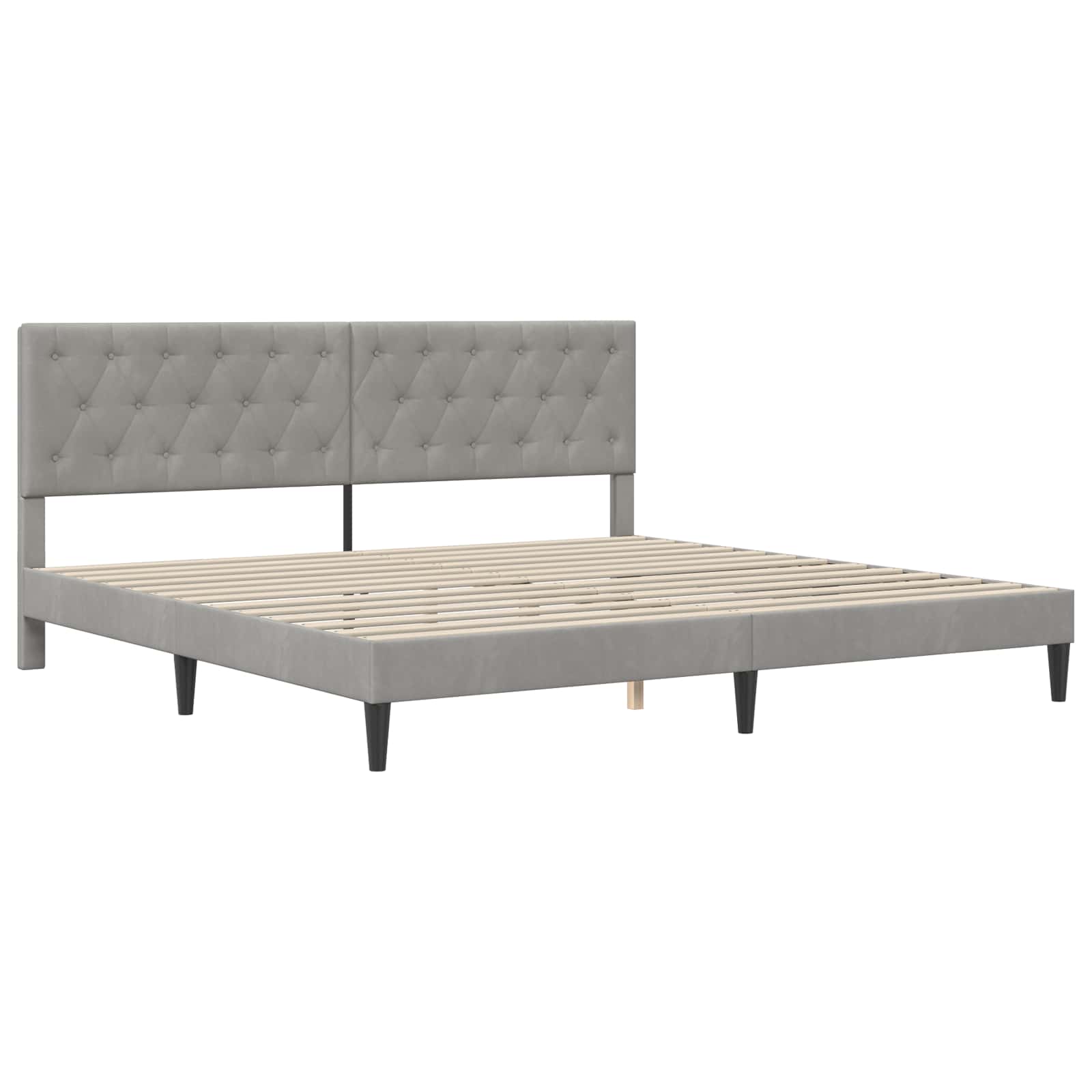 Struttura letto con materasso Grigio chiaro 200 x 200 cm | homemem39