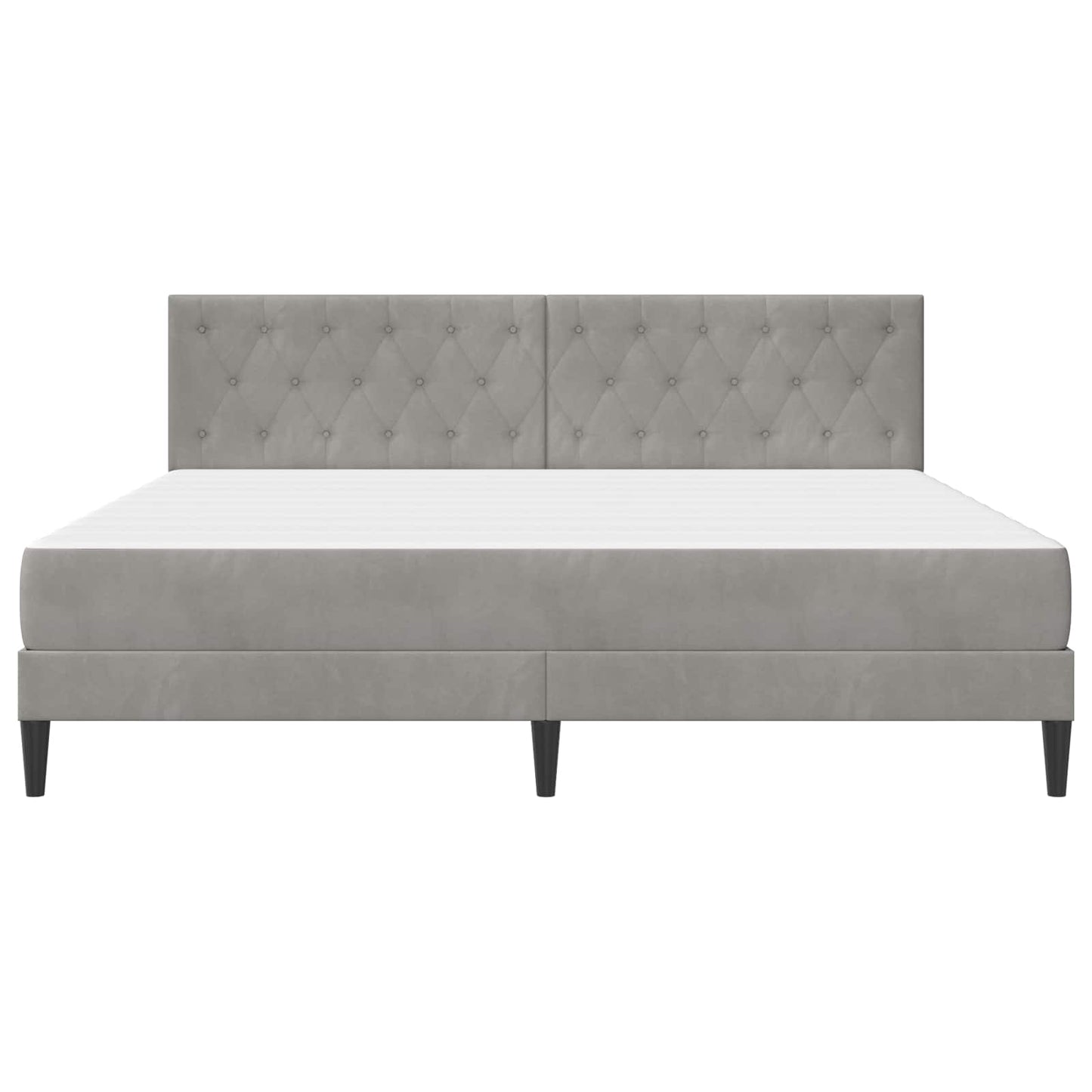 Struttura letto con materasso Grigio chiaro 200 x 200 cm | homemem39