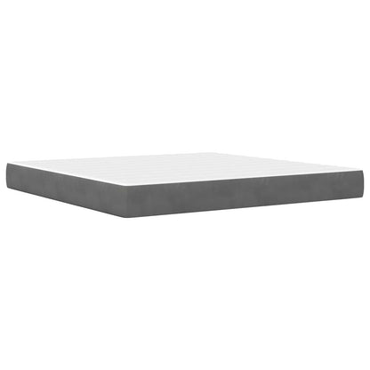 Struttura letto con materasso Grigio scuro 200 x 200 cm Velluto | homemem39