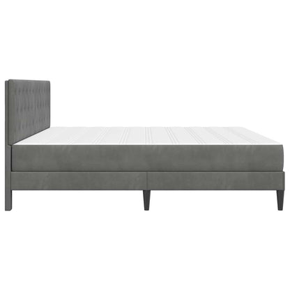 Struttura letto con materasso Grigio scuro 200 x 200 cm Velluto | homemem39