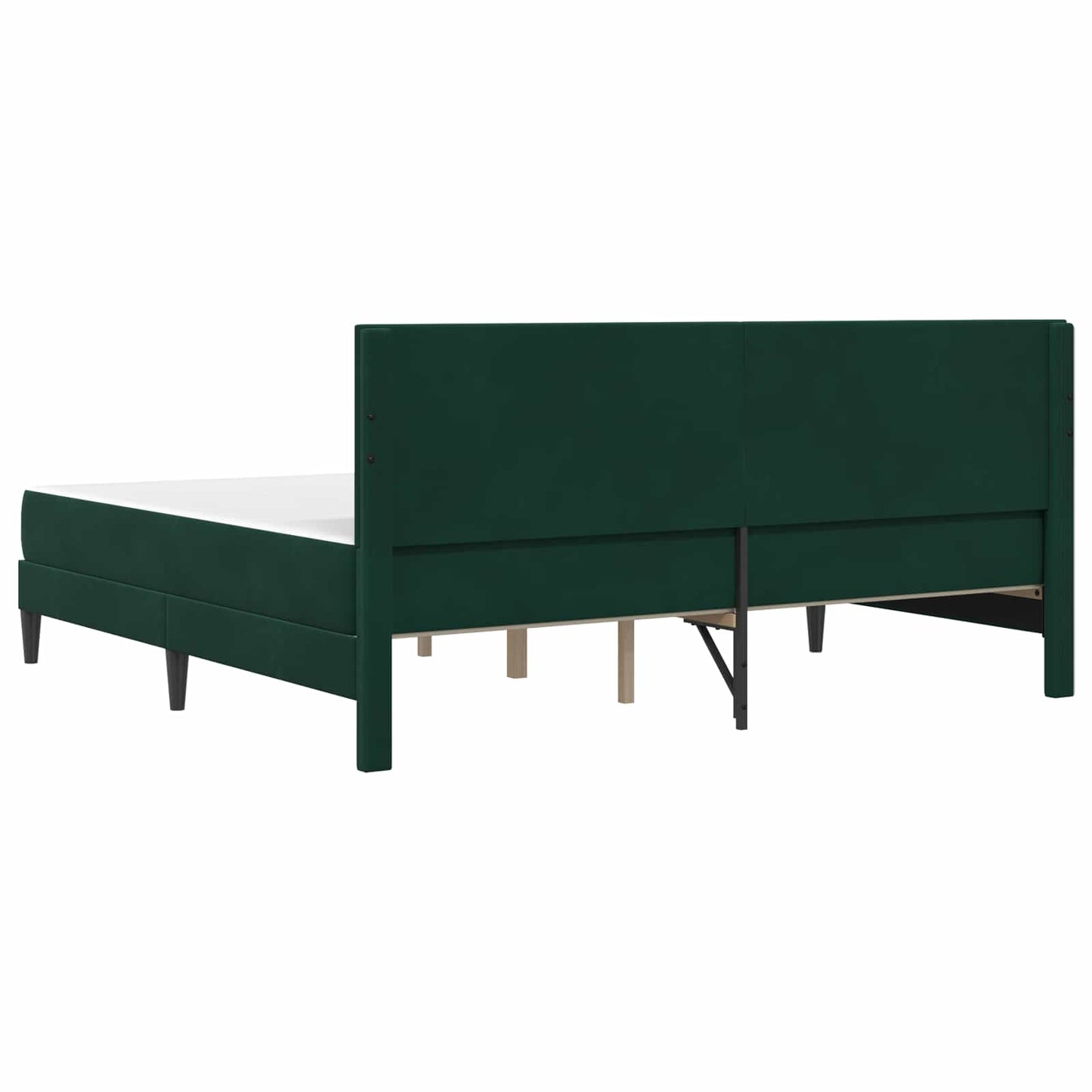 Struttura letto con materasso Verde Scuro 200 x 200 cm Velluto | homemem39