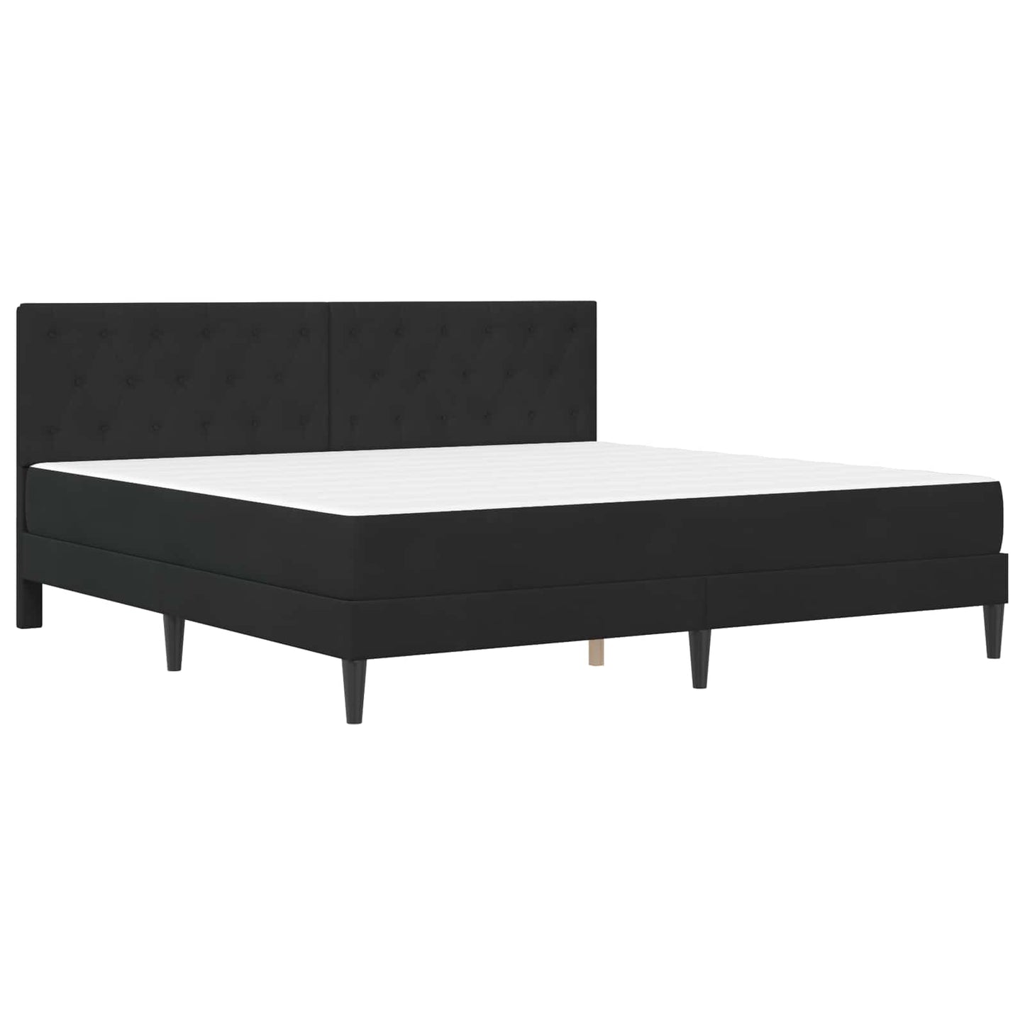 Struttura letto con materasso Nero 200 x 200 cm Velluto | homemem39