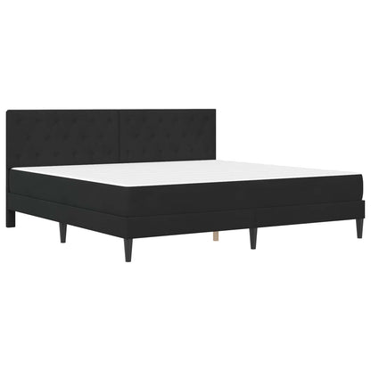 Struttura letto con materasso Nero 200 x 200 cm Velluto | homemem39