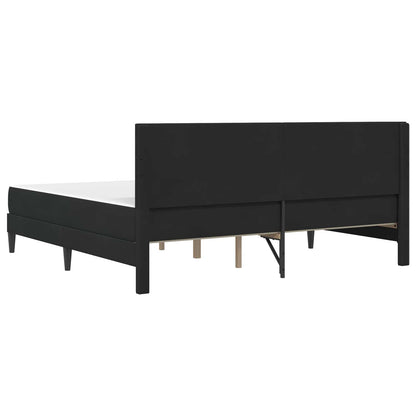 Struttura letto con materasso Nero 200 x 200 cm Velluto | homemem39