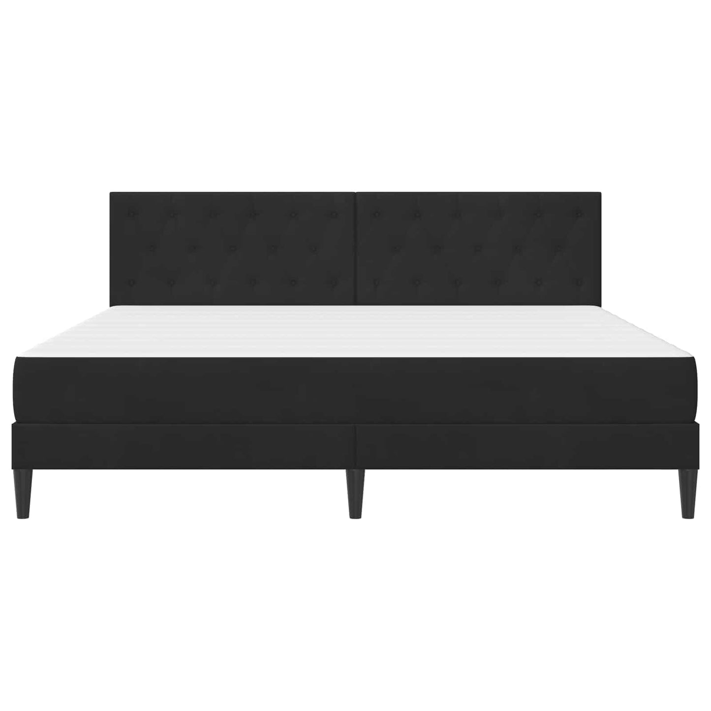 Struttura letto con materasso Nero 200 x 200 cm Velluto | homemem39