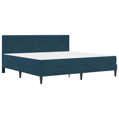 Struttura letto con materasso Blu 200 x 200 cm Velluto | homemem39