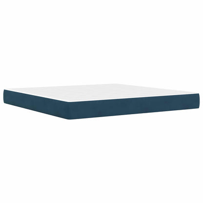 Struttura letto con materasso Blu 200 x 200 cm Velluto | homemem39