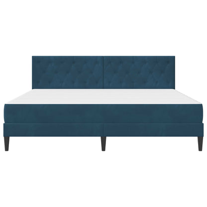 Struttura letto con materasso Blu 200 x 200 cm Velluto | homemem39