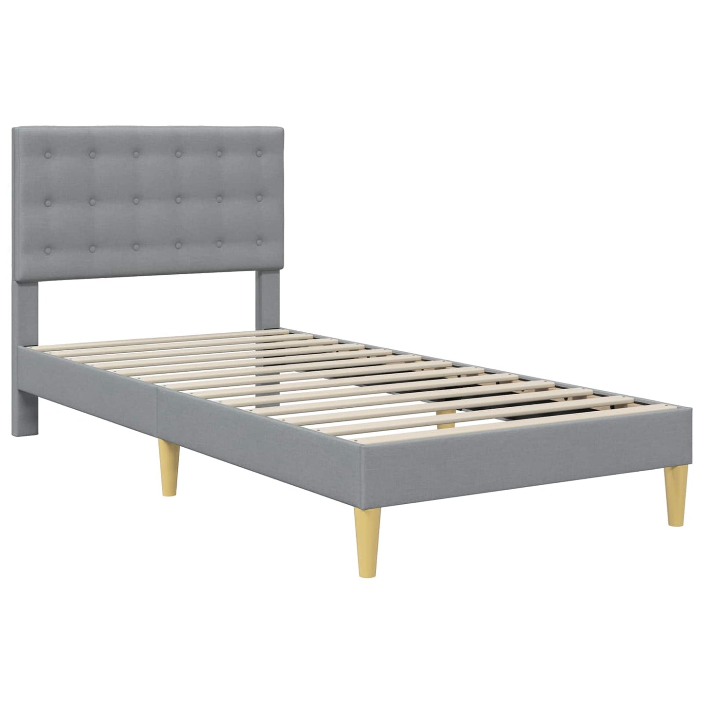 Struttura letto con materasso Grigio chiaro 80 x 200 cm Tessuto | homemem39