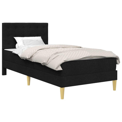 Struttura letto con materasso Nero 80 x 200 cm Tessuto | homemem39