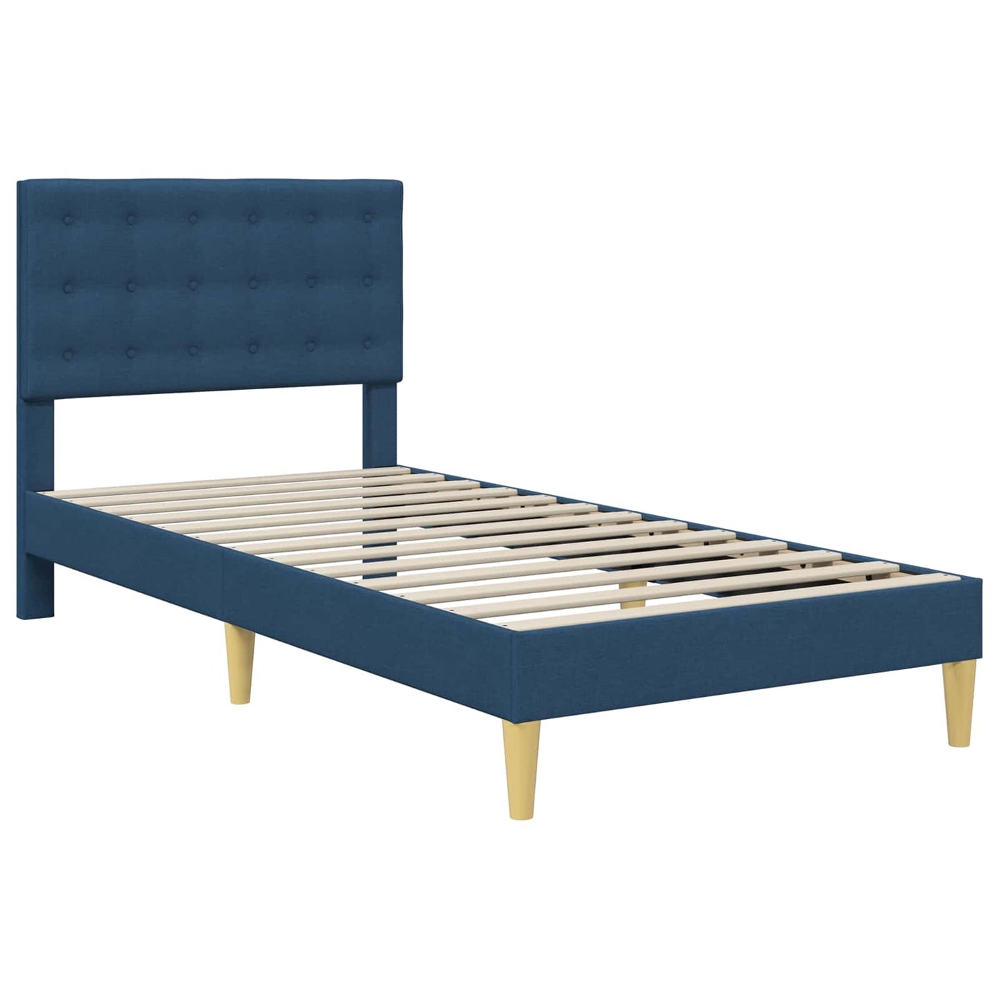 Struttura letto con materasso Blu 80 x 200 cm Tessuto | homemem39