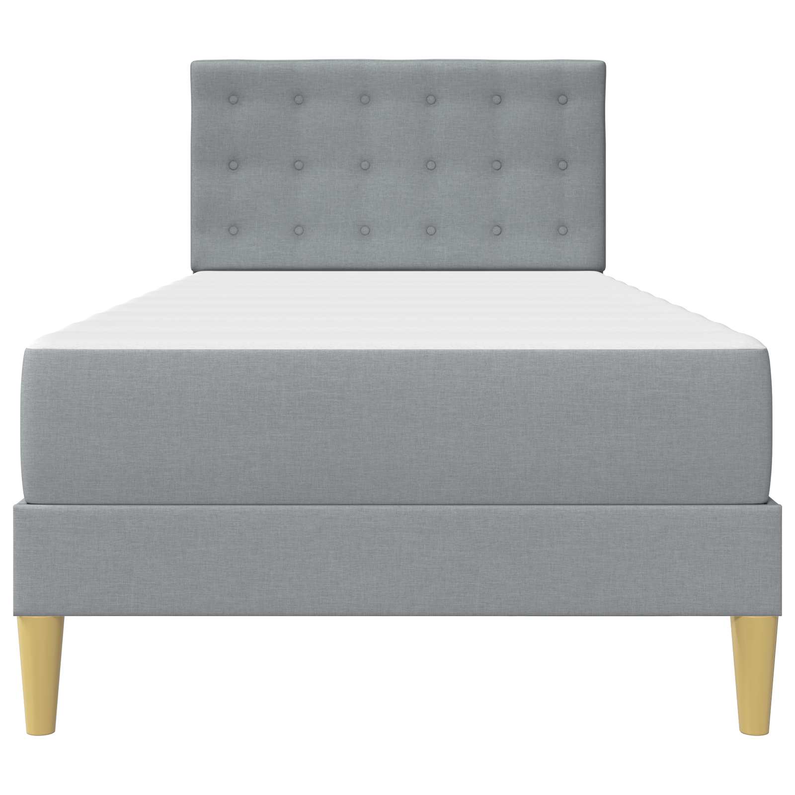 Struttura letto con materasso Grigio chiaro 90 x 190 cm Tessuto | homemem39