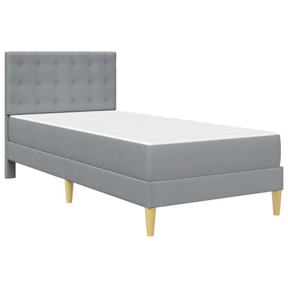 Struttura letto con materasso Grigio chiaro 90 x 200 cm Tessuto | homemem39