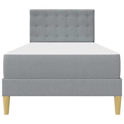 Struttura letto con materasso Grigio chiaro 90 x 200 cm Tessuto | homemem39