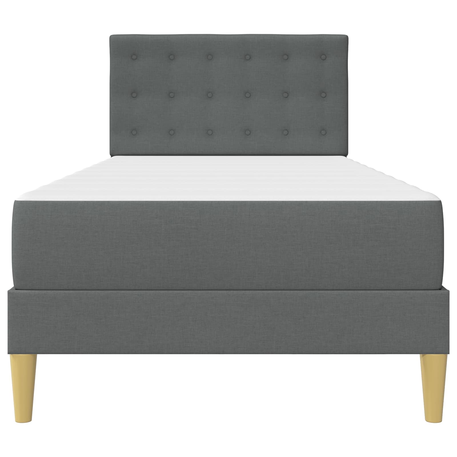 Struttura letto con materasso Grigio scuro 90 x 200 cm Tessuto | homemem39