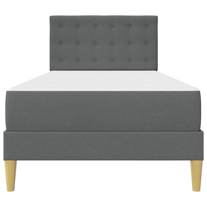 Struttura letto con materasso Grigio scuro 90 x 200 cm Tessuto | homemem39