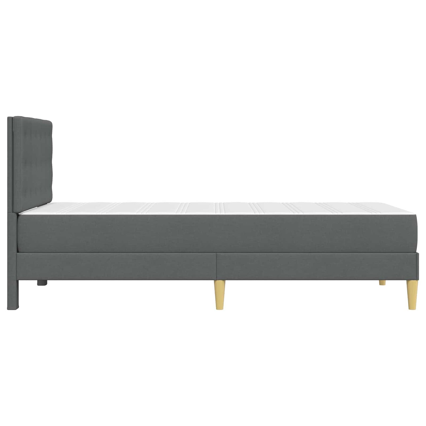 Struttura letto con materasso Grigio scuro 90 x 200 cm Tessuto | homemem39