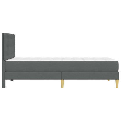 Struttura letto con materasso Grigio scuro 90 x 200 cm Tessuto | homemem39