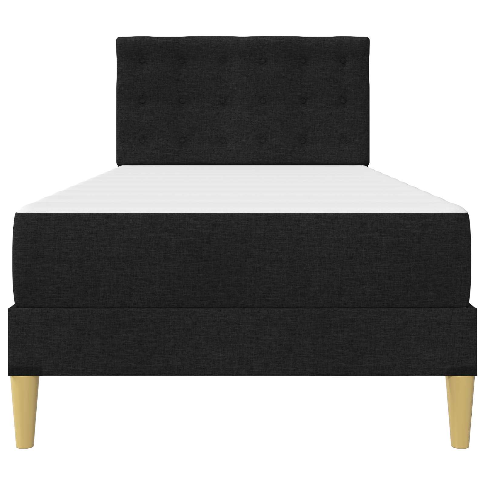 Struttura letto con materasso Nero 90 x 200 cm Tessuto | homemem39