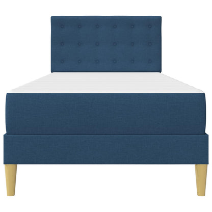 Struttura letto con materasso Blu 90 x 200 cm Tessuto | homemem39