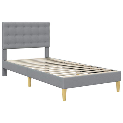 Struttura letto con materasso Grigio chiaro 100 x 200 cm | homemem39