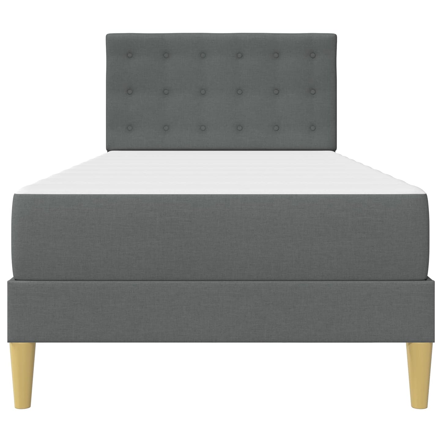 Struttura letto con materasso Grigio scuro 100 x 200 cm Tessuto | homemem39