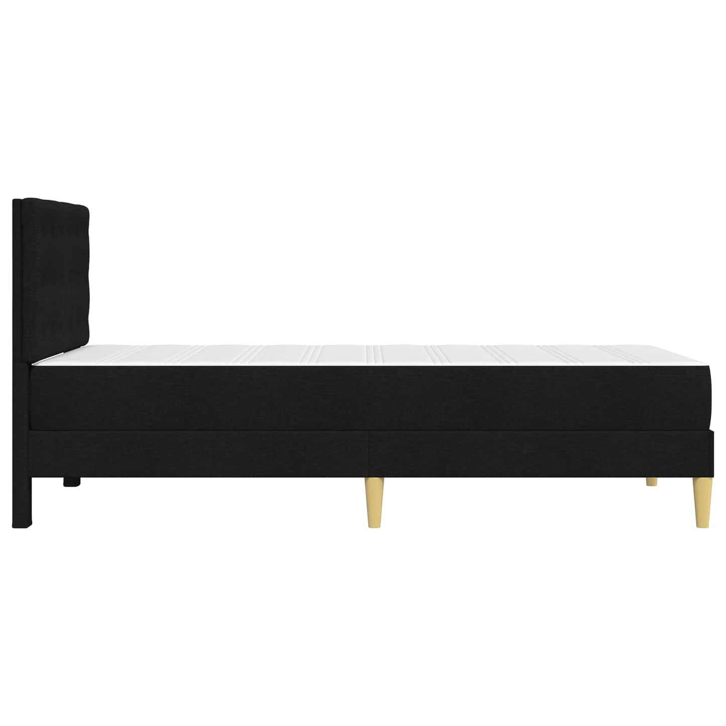Struttura letto con materasso Nero 100 x 200 cm Tessuto | homemem39