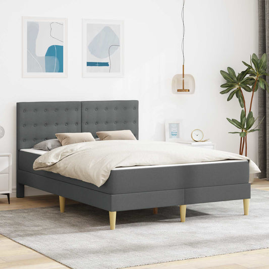 Struttura letto con materasso Grigio scuro 120 x 190 cm Tessuto | homemem39