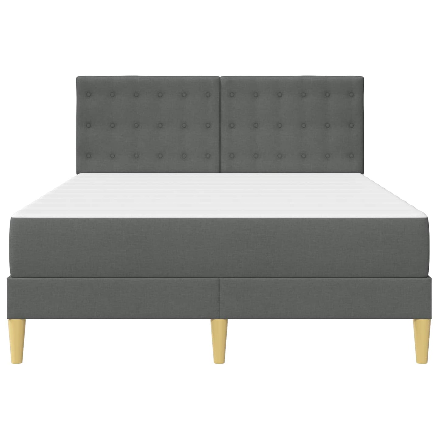 Struttura letto con materasso Grigio scuro 120 x 190 cm Tessuto | homemem39