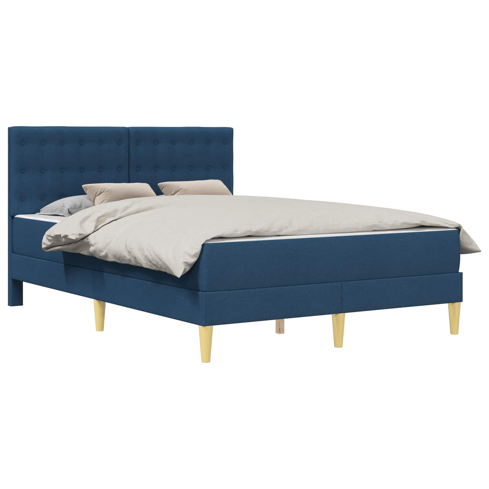 Struttura letto con materasso Blu 120 x 200 cm Tessuto | homemem39