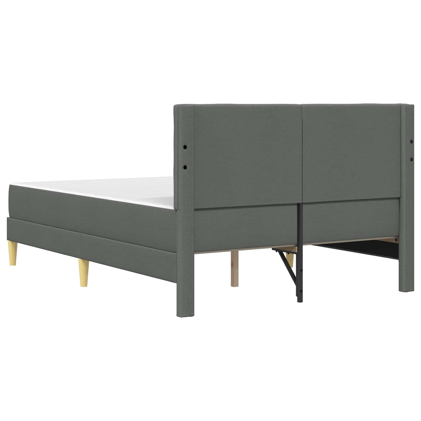 Struttura letto con materasso Grigio scuro 140 x 190 cm Tessuto | homemem39