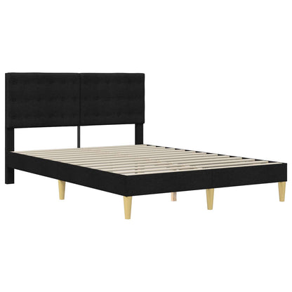 Struttura letto con materasso Nero 140 x 190 cm Tessuto | homemem39