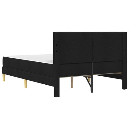 Struttura letto con materasso Nero 140 x 190 cm Tessuto | homemem39