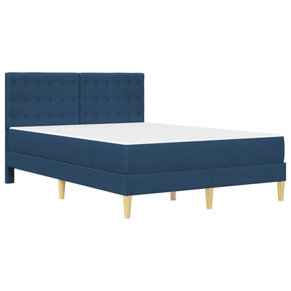 Struttura letto con materasso Blu 140 x 190 cm Tessuto | homemem39