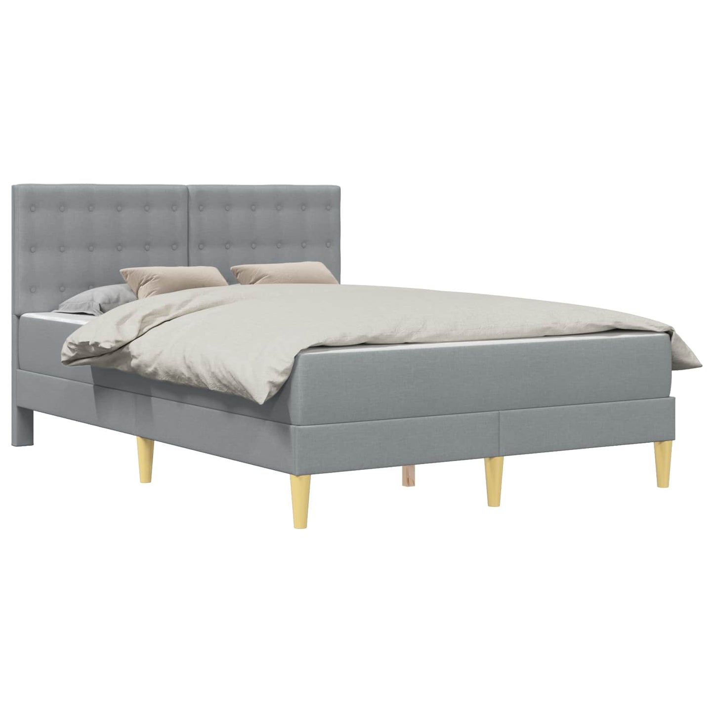 Struttura letto con materasso Grigio chiaro 140 x 200 cm | homemem39