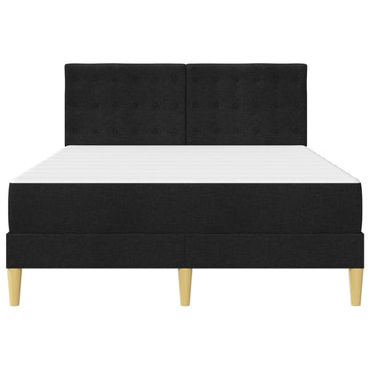 Struttura letto con materasso Nero 140 x 200 cm Tessuto | homemem39