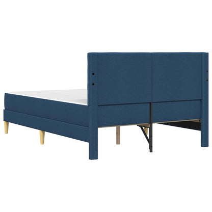 Struttura letto con materasso Blu 140 x 200 cm Tessuto | homemem39