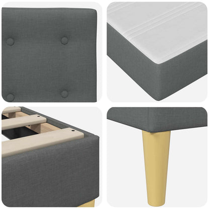Struttura letto con materasso Grigio scuro 160 x 200 cm Tessuto | homemem39