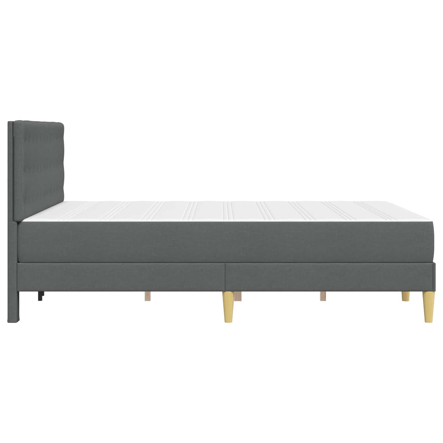 Struttura letto con materasso Grigio scuro 160 x 200 cm Tessuto | homemem39