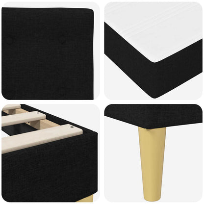 Struttura letto con materasso Nero 160 x 200 cm Tessuto | homemem39