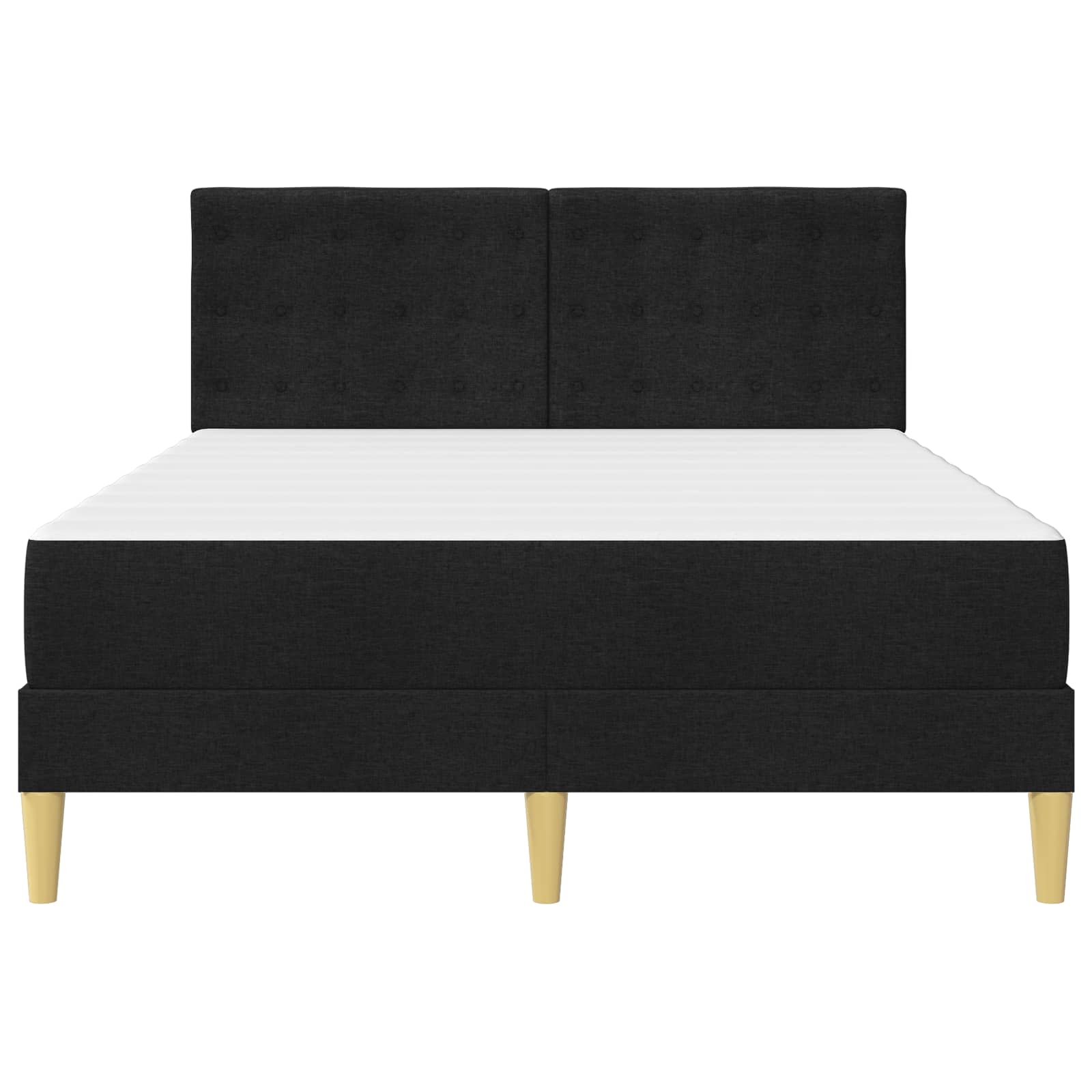 Struttura letto con materasso Nero 160 x 200 cm Tessuto | homemem39