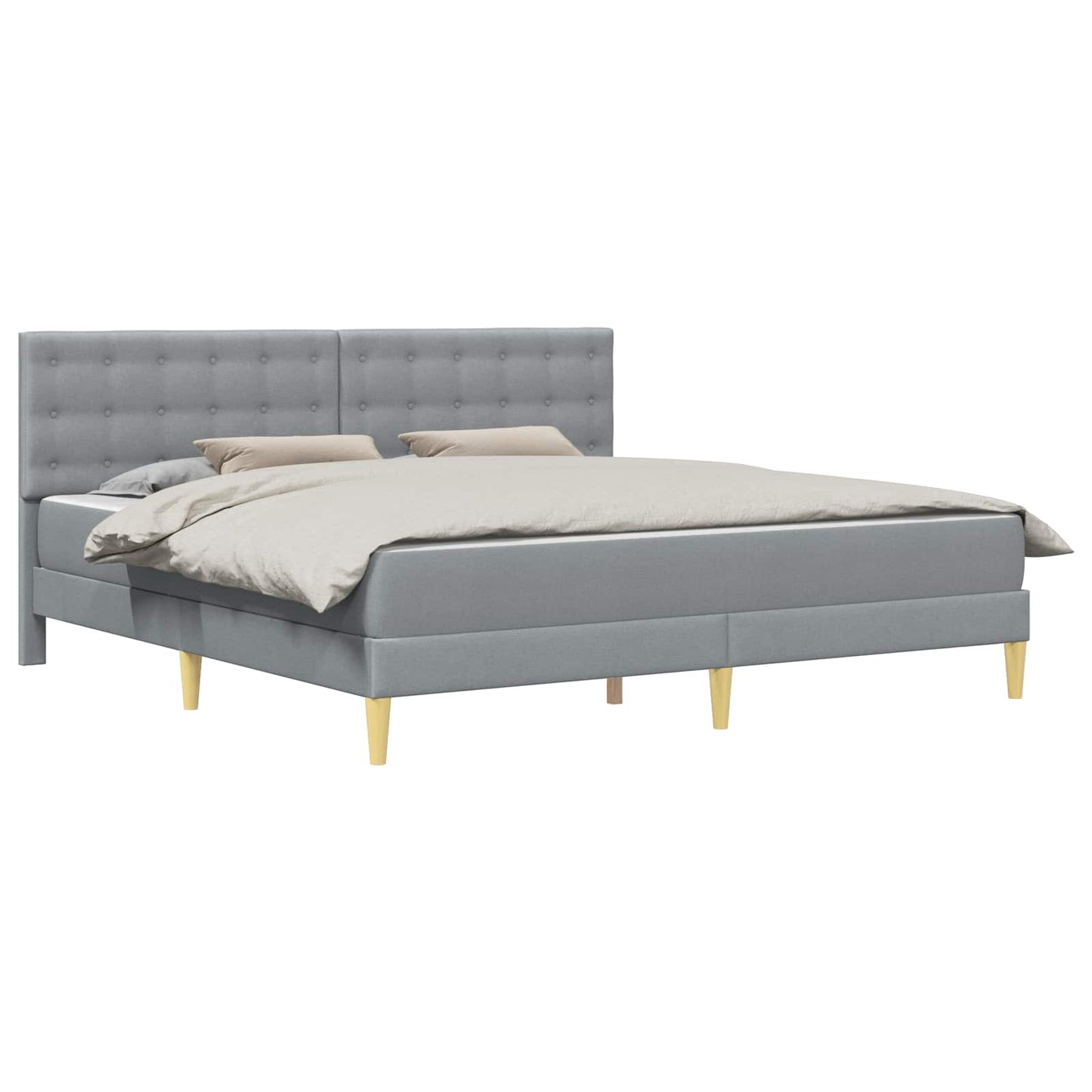 Struttura letto con materasso Grigio chiaro 180 x 200 cm | homemem39