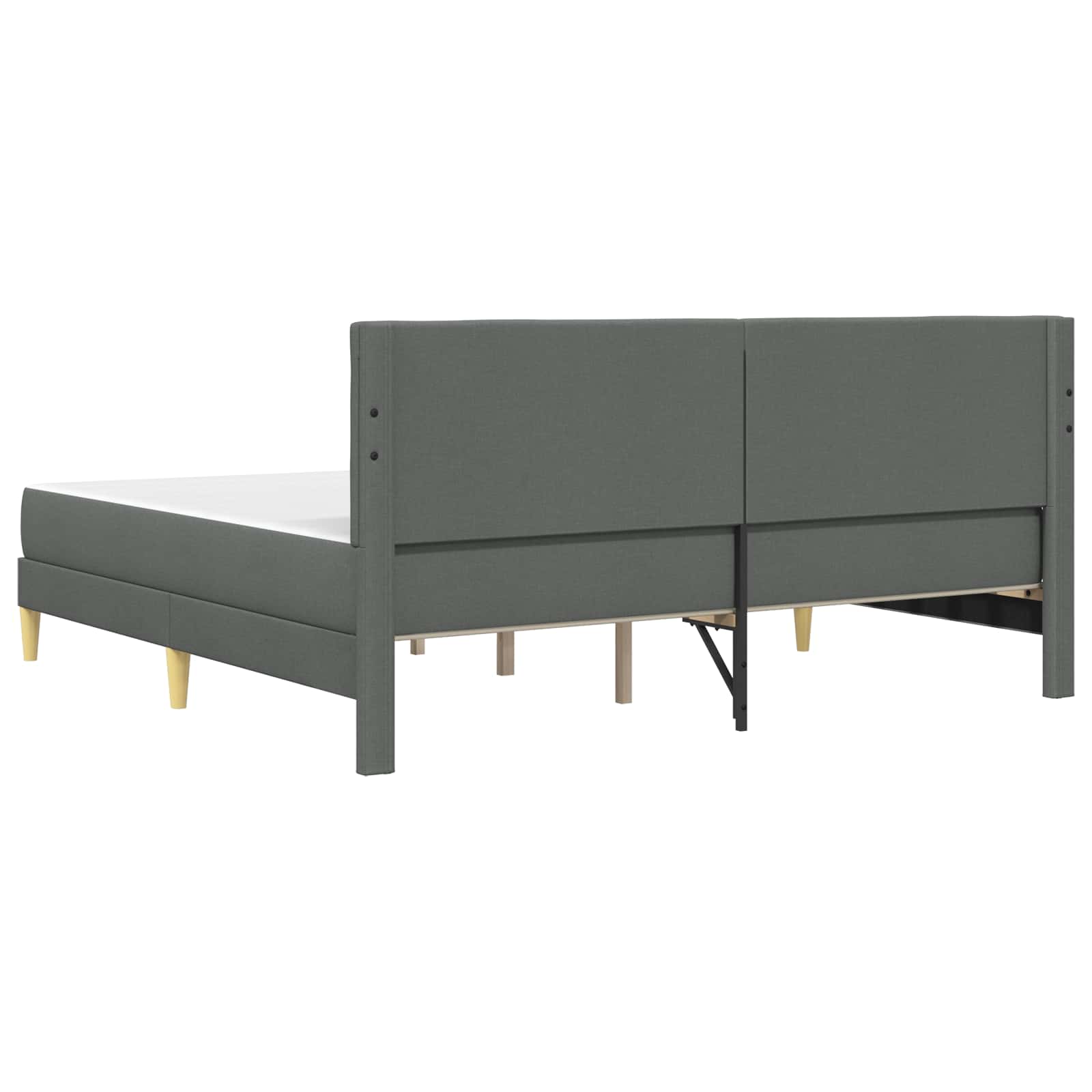 Struttura letto con materasso Grigio scuro 180 x 200 cm Tessuto | homemem39
