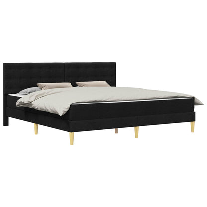 Struttura letto con materasso Nero 180 x 200 cm Tessuto | homemem39