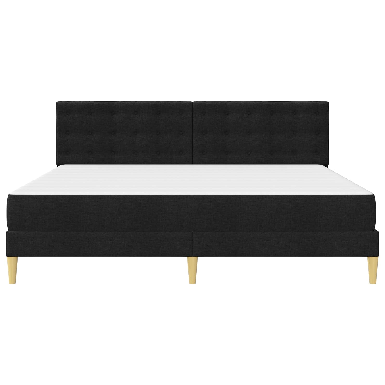 Struttura letto con materasso Nero 180 x 200 cm Tessuto | homemem39