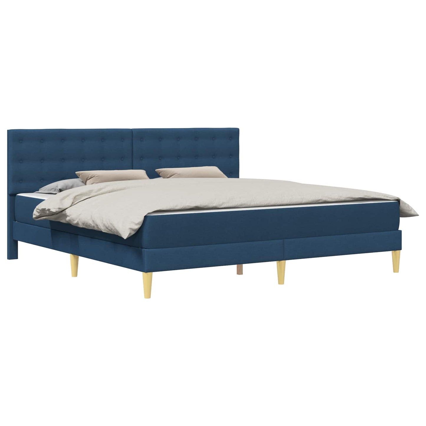 Struttura letto con materasso Blu 180 x 200 cm Tessuto | homemem39
