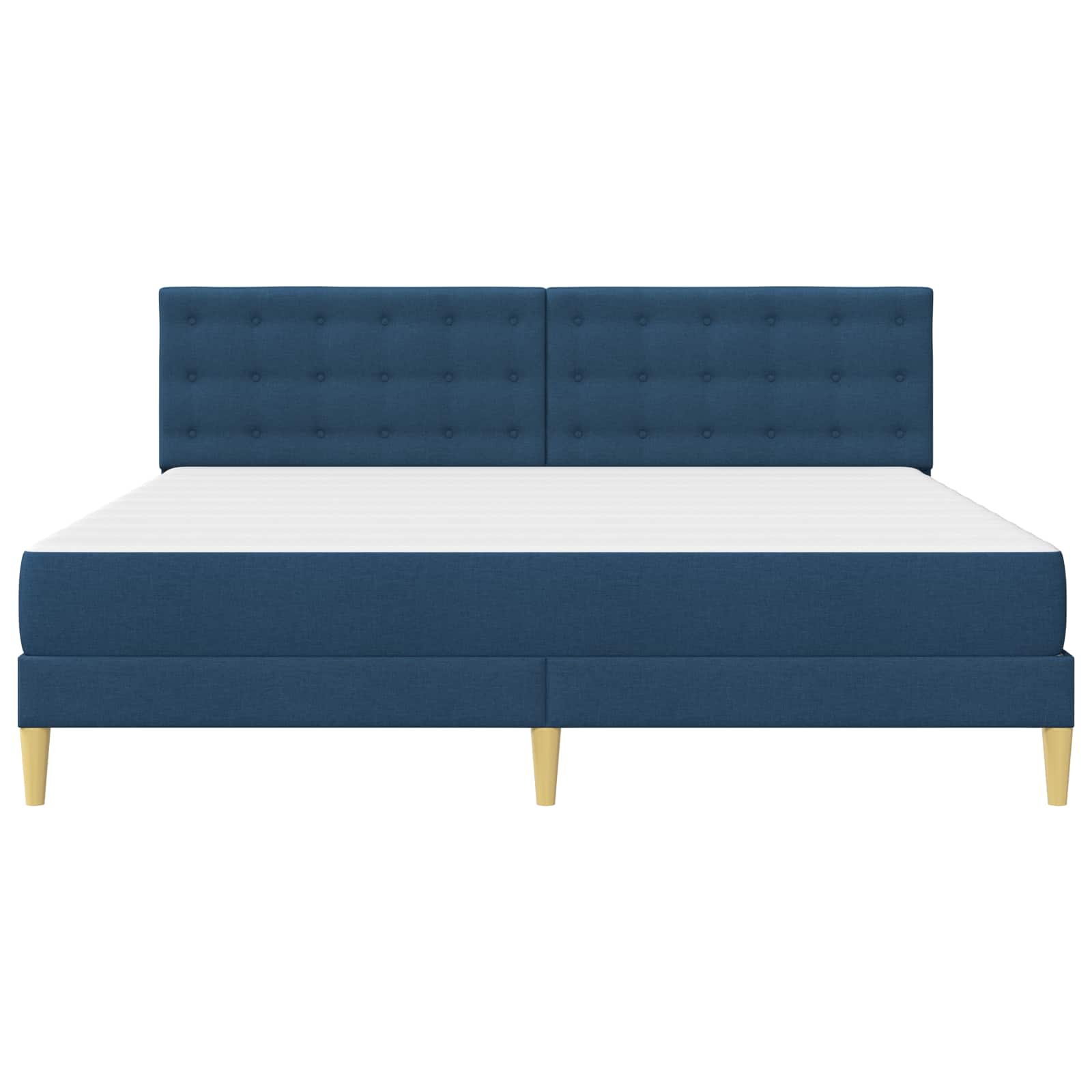 Struttura letto con materasso Blu 180 x 200 cm Tessuto | homemem39